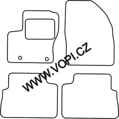 Textil-Autoteppiche Ford Focus C-max 2008 - 10/2010 Royalfit (1458)